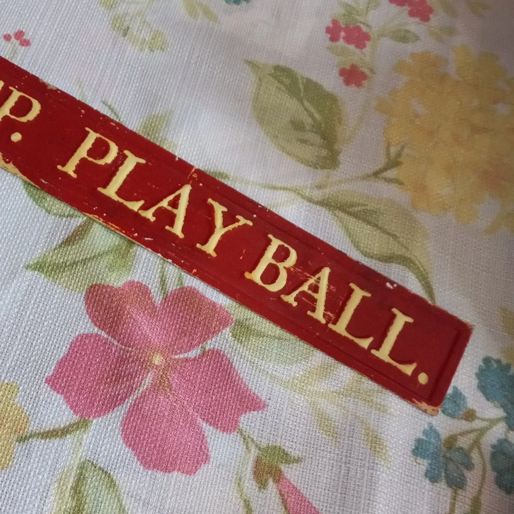 Baseball Decor: Tin Sign, Coat Hook